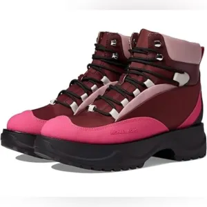 Michael Kors Dupree Hiker Booties Merlot Multi Size 8 1/2 NIB