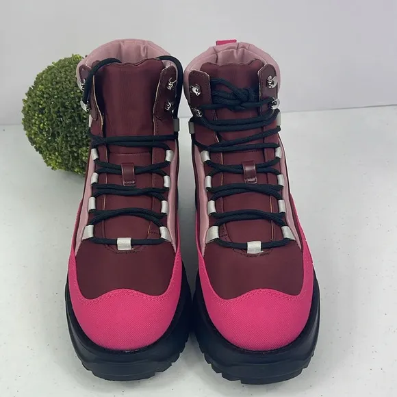 Michael Kors Dupree Hiker Booties Merlot Multi Size 8 1/2 NIB