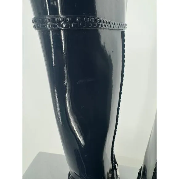 Michael Kors Fulton Harness Rain Boots City Cabin Fall Spring Chic Women Size 6