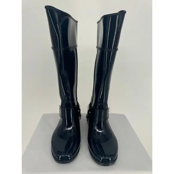 Michael Kors Fulton Harness Rain Boots City Cabin Fall Spring Chic Women Size 6