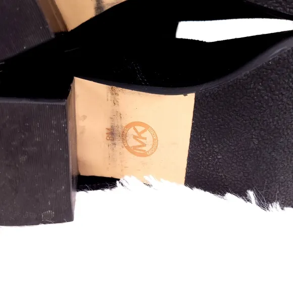 Michael Kors Paulette Suede Leather Over the Knee Boots Black 8 GP16G