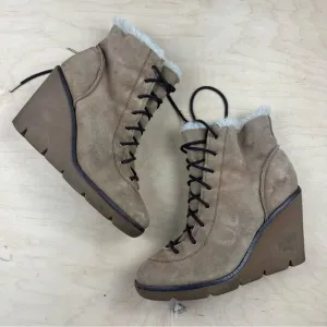 Michael Kors wedge Boots with Fur Trim