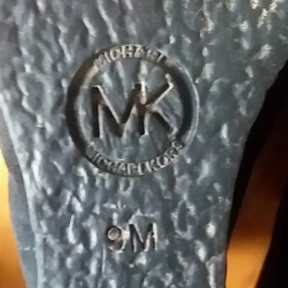 MICHAEL Michael Kors Rory Black Suede Wedges Sz 9