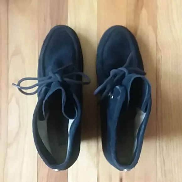 MICHAEL Michael Kors Rory Black Suede Wedges Sz 9