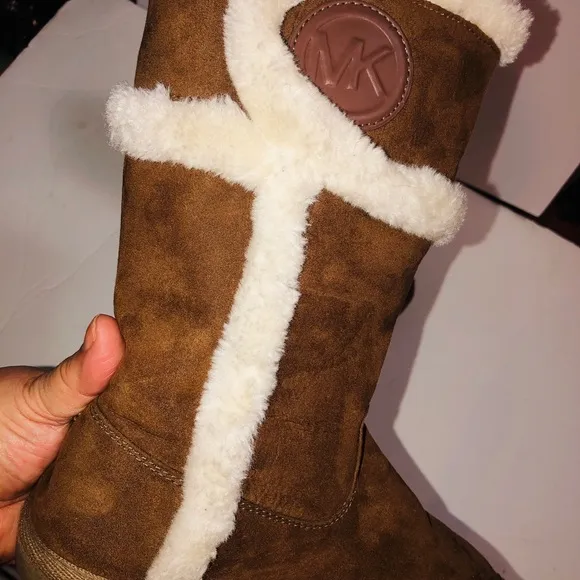 Micheal kors Lil Alina little girls fur trim boots