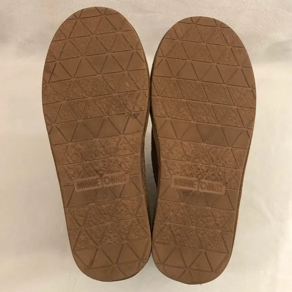 Minnetonka Chestnut Suede Winter Boots Faux Shearling Lining 85711 Womens Size 9