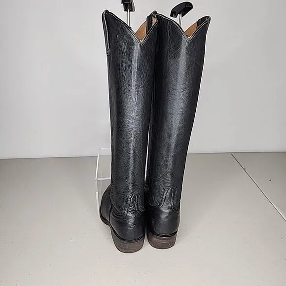 miz mooz black riding boots knee high block heel boots Chapala Womens Size 6
