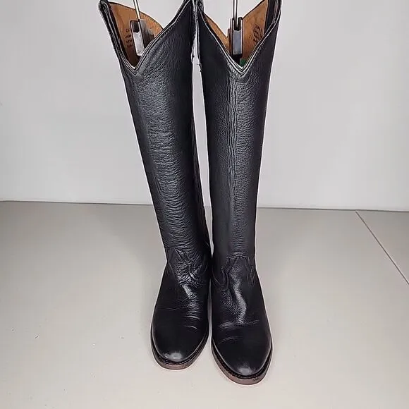 miz mooz black riding boots knee high block heel boots Chapala Womens Size 6