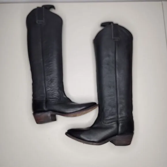 miz mooz black riding boots knee high block heel boots Chapala Womens Size 6