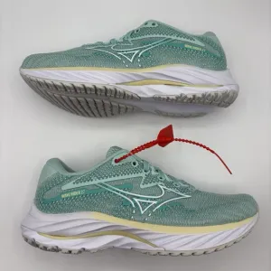 Mizuno Women's Wave Rider 27 EGGSHELL BLUE-WHITE Running Shoe Size 6