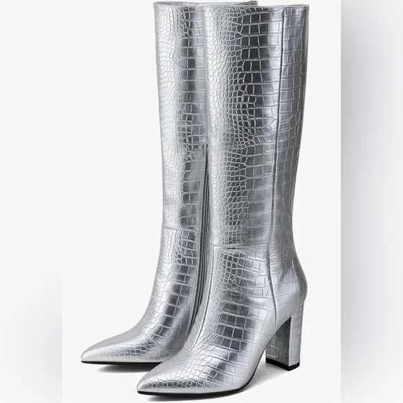 MODATOPE Knee High Boots Calf High Boots GoGo Boots - Size 8