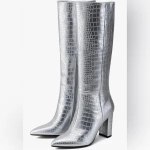 MODATOPE Knee High Boots Calf High Boots GoGo Boots - Size 8