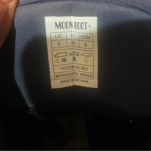 Moon Boot Blue Neil Vintage- EUC