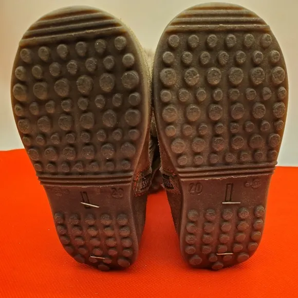 Moschino Baby Girl Suede Brown Boots Size 20