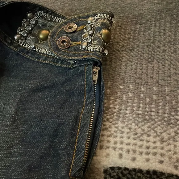 MOST Gorgeous Jean Silver detailing with Fox Fur Size 10! Gorgeous