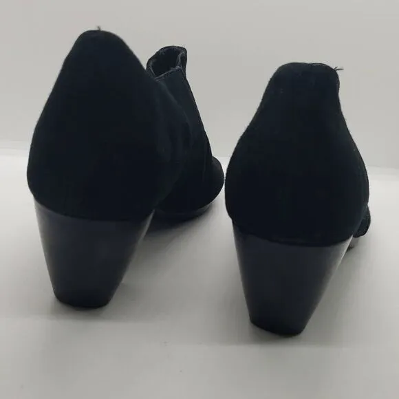Munro Women Open Toe Ankle Boots Luisa Black 8.5
