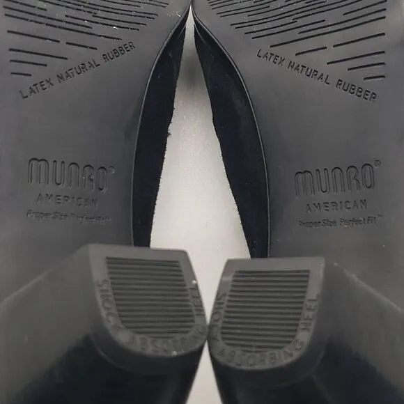 Munro Women Open Toe Ankle Boots Luisa Black 8.5