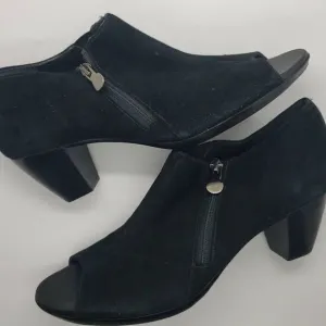 Munro Women Open Toe Ankle Boots Luisa Black 8.5