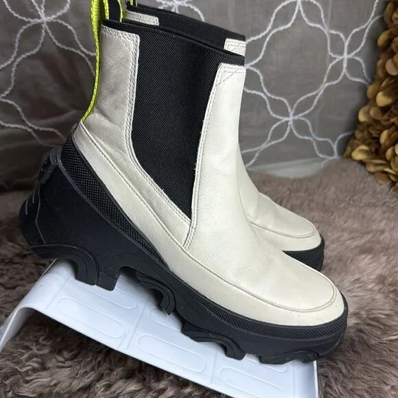(N6) Sorel Women's Brex Chelsea Boots, Old White, Size 6.5