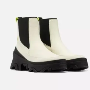 (N6) Sorel Women's Brex Chelsea Boots, Old White, Size 6.5