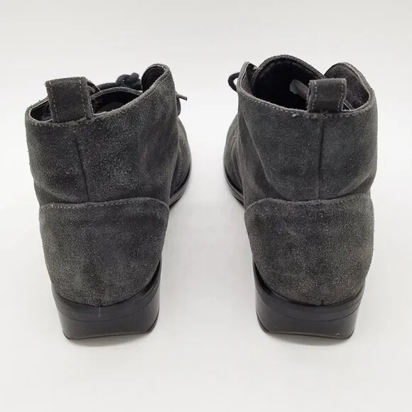 Naot Women's 9-9.5 Levanto Ankle Boots 40 Lace Up Comfort Dark Gray Suede $225
