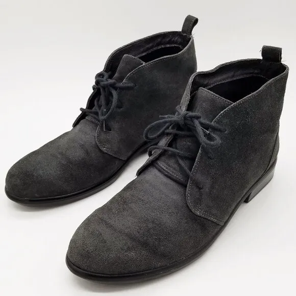 Naot Women's 9-9.5 Levanto Ankle Boots 40 Lace Up Comfort Dark Gray Suede $225
