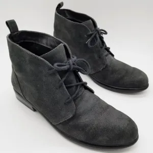 Naot Women's 9-9.5 Levanto Ankle Boots 40 Lace Up Comfort Dark Gray Suede $225
