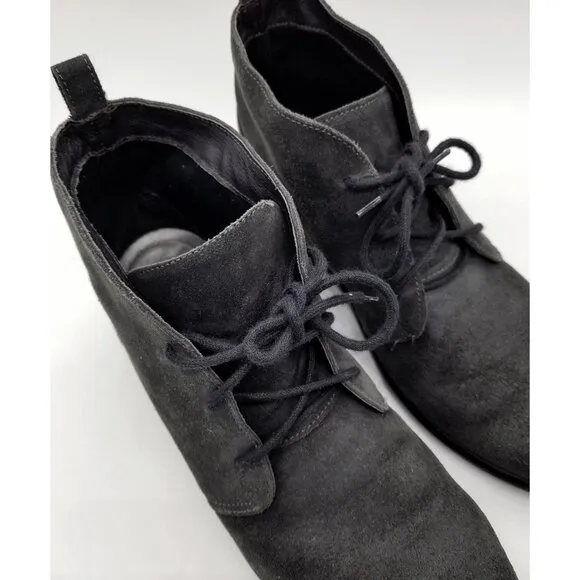 Naot Women's 9-9.5 Levanto Ankle Boots 40 Lace Up Comfort Dark Gray Suede $225