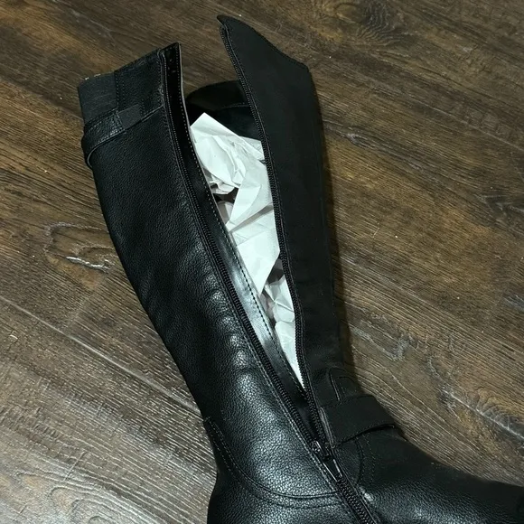 Naturalizer Jeana Leather Black Boots Size 7.5 Women