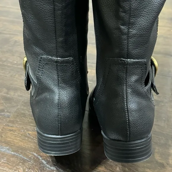 Naturalizer Jeana Leather Black Boots Size 7.5 Women