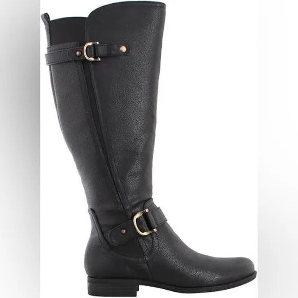 Naturalizer Jeana Leather Black Boots Size 7.5 Women
