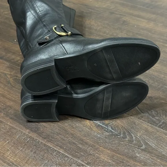 Naturalizer Jeana Leather Black Boots Size 7.5 Women