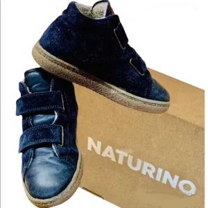 Naturino Boots high-Top sneakers shoes Suede Fur Velcro Boys Girls Box Gift