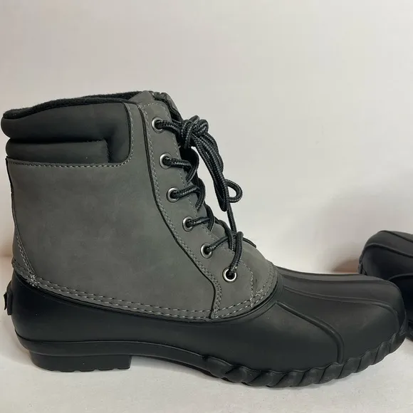 Nautica Men’s Cold weather boots duck toe, Channing charcoal‎ black size 10
