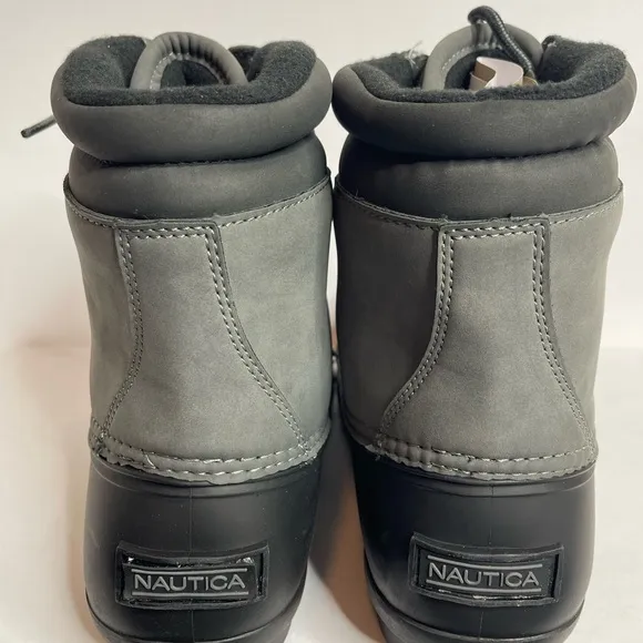 Nautica Men’s Cold weather boots duck toe, Channing charcoal‎ black size 10