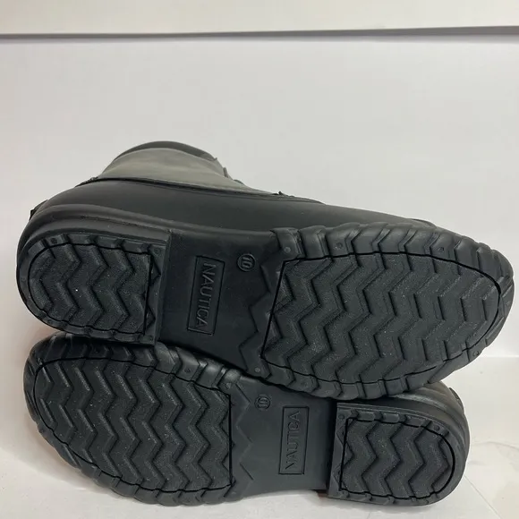 Nautica Men’s Cold weather boots duck toe, Channing charcoal‎ black size 10