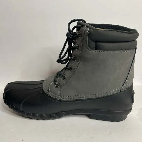 Nautica Men’s Cold weather boots duck toe, Channing charcoal‎ black size 10