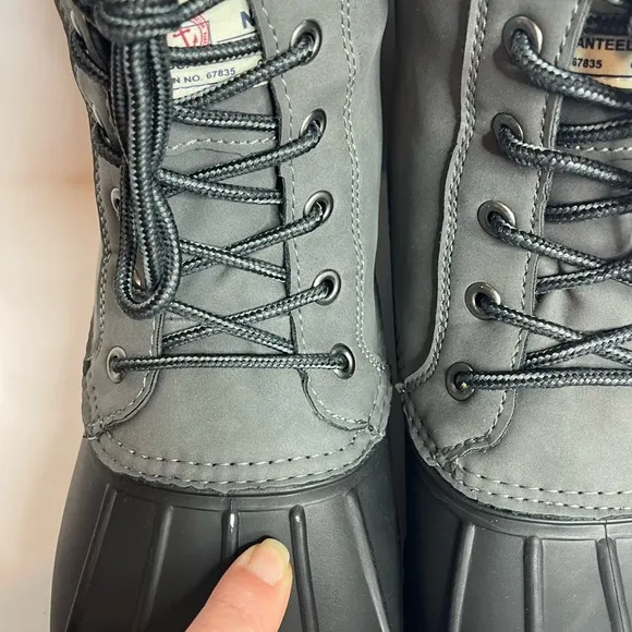 Nautica Men’s Cold weather boots duck toe, Channing charcoal‎ black size 10