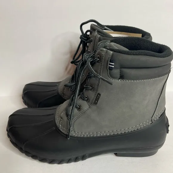 Nautica Men’s Cold weather boots duck toe, Channing charcoal‎ black size 10