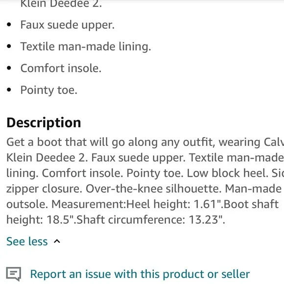 NEW $310 Calvin Klein Deedee 2 Dark brown knee high boots women size 6