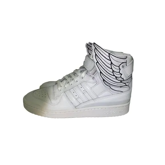 NEW! Adidas x Jeremy Scott  JS Wings 4.0 High Forum Shoes White Men's Size 10