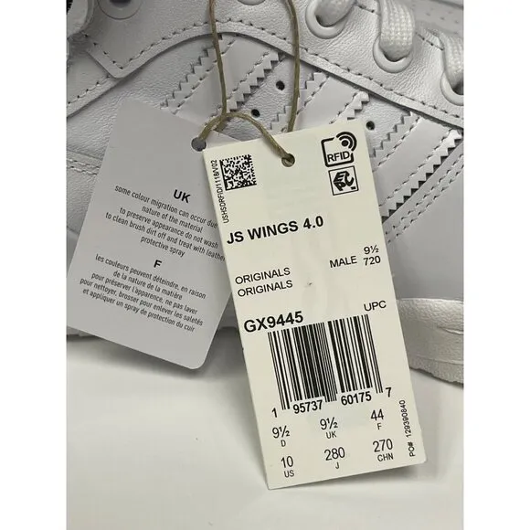 NEW! Adidas x Jeremy Scott  JS Wings 4.0 High Forum Shoes White Men's Size 10