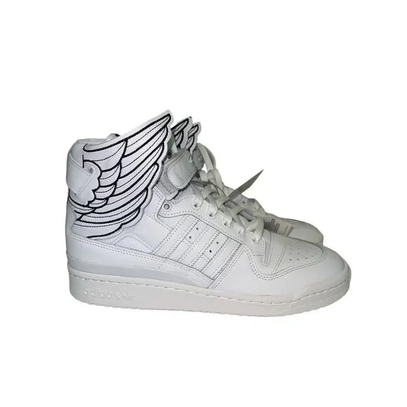 NEW! Adidas x Jeremy Scott  JS Wings 4.0 High Forum Shoes White Men's Size 10