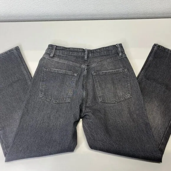 NEW ALLSAINTS Women's IDA EMB Cropped Jeans – Size 28 – Black Denim – NWT