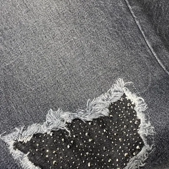 NEW ALLSAINTS Women's IDA EMB Cropped Jeans – Size 28 – Black Denim – NWT