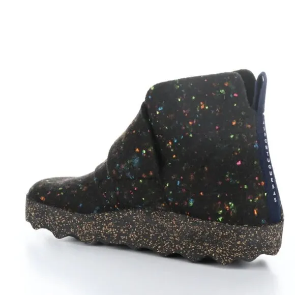 NEW ASPORTUGUESAS Case Double Strap Boots black multi for women 663mn