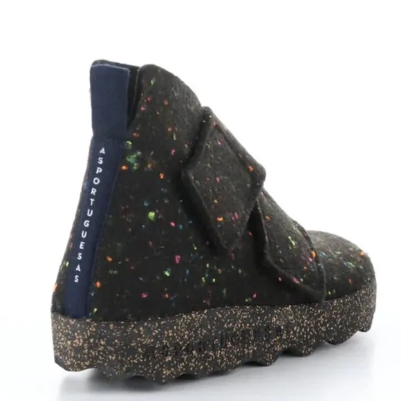 NEW ASPORTUGUESAS Case Double Strap Boots black multi for women 663mn