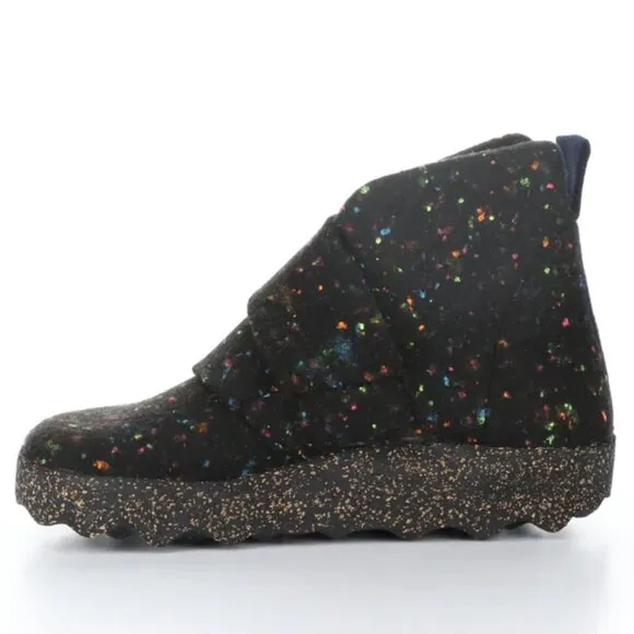 NEW ASPORTUGUESAS Case Double Strap Boots black multi for women 663mn
