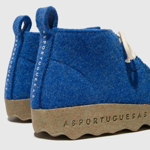 NEW ASPORTUGUESAS Made In Portugal Cody Sneaker Boots Indigo Blue for women 663t