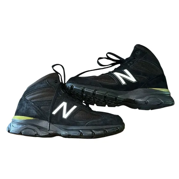 New Balance 990v4 MO990BK4 Men 9.5 Black Grey Athletic Mid Boots Made In USA